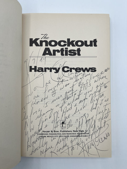 The Knockout Artist, with lengthy inscription
