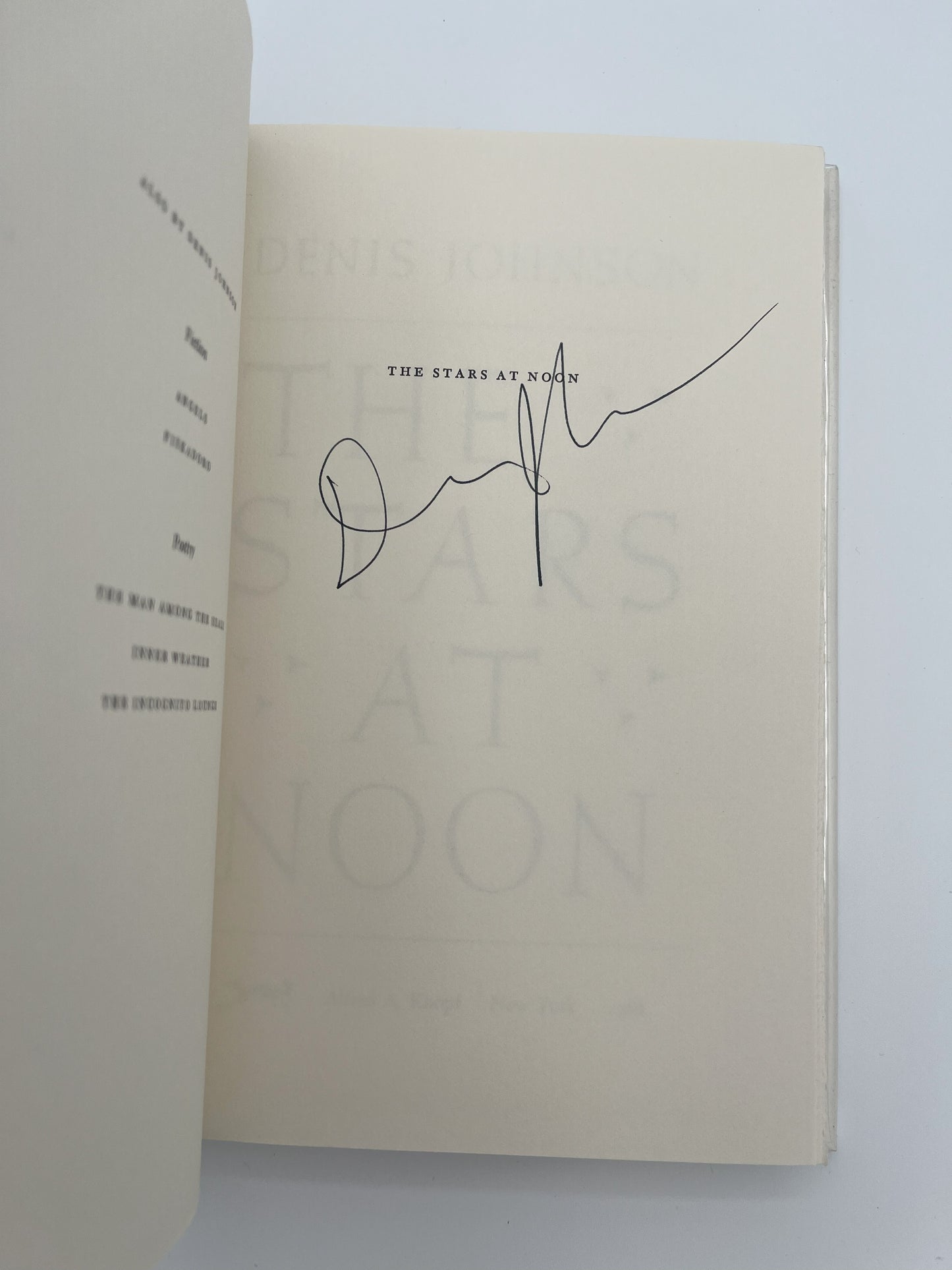 The Stars At Noon, signed 1st ed.