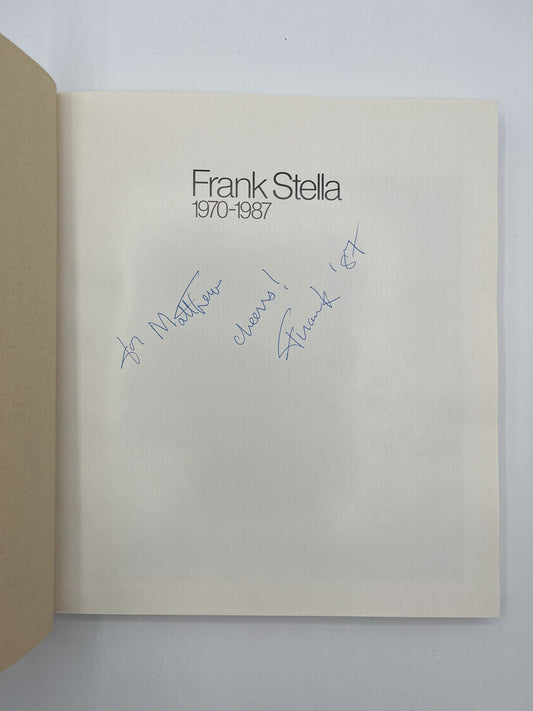 Frank Stella 1970-1987, edited William Rubin, signed hardcover