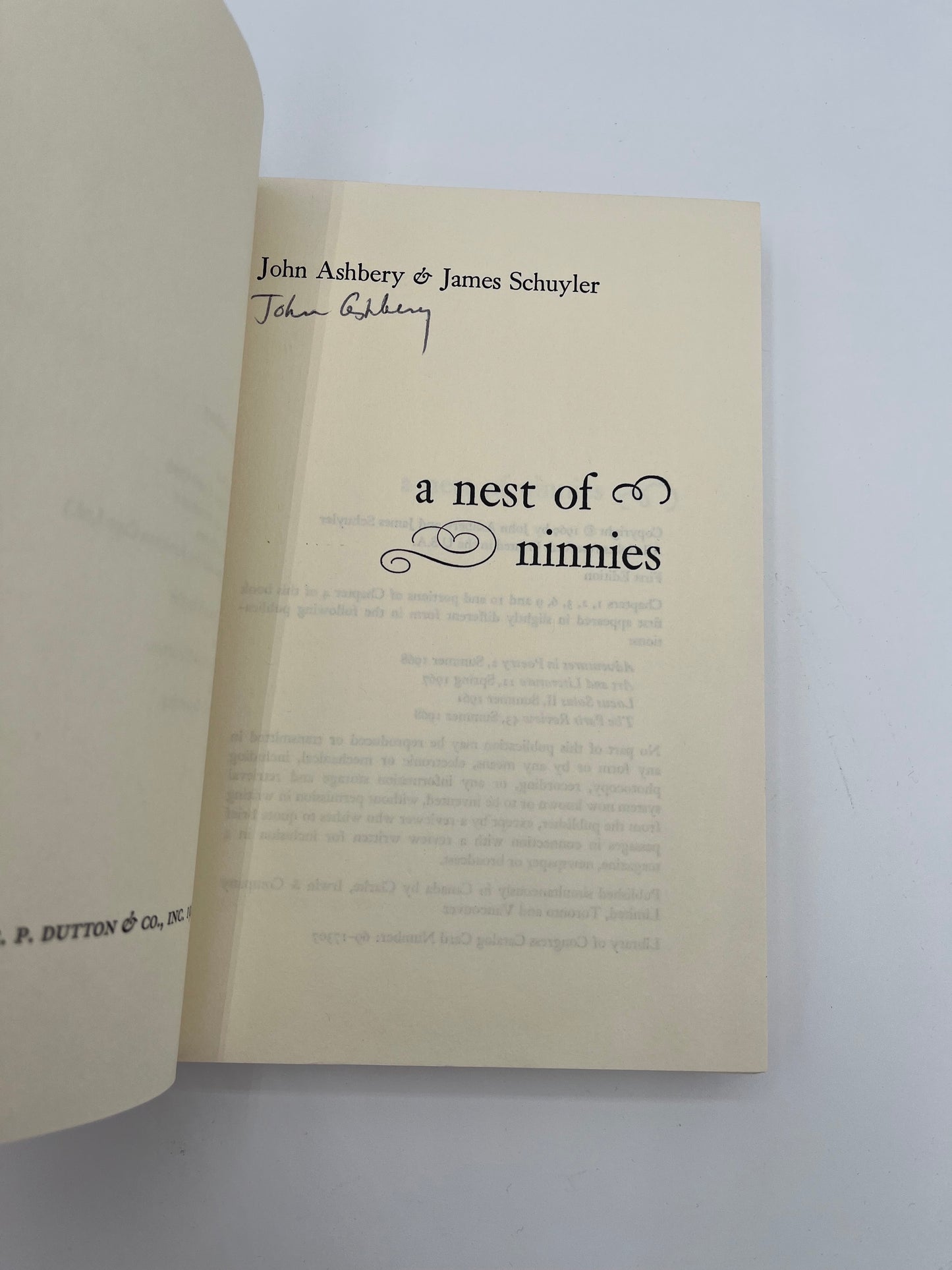 A Nest Of Ninnies by John Ashbery (Signed) and James Schuyler